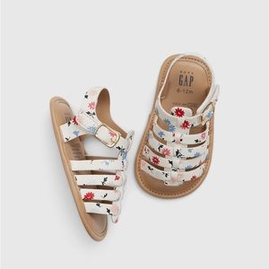 Baby Gap Floral Sandals Size 4 12-18M OR 5 18-24M Spring Flowers Summer NWT!!